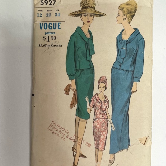 5 Vintage Clothing Patterns (40’s-70’s) Vogue Butternick Simplicity - Picture 6 of 9